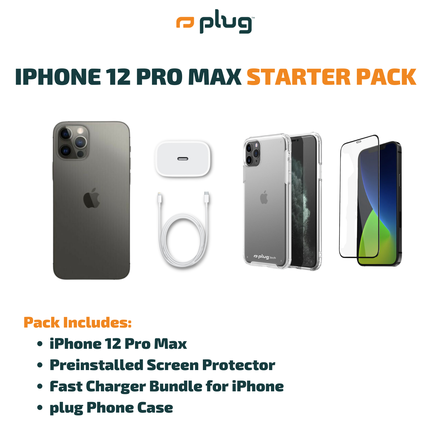 iPhone 12 Pro Max - Starter Pack - Blue / 128GB / Ecofriendly