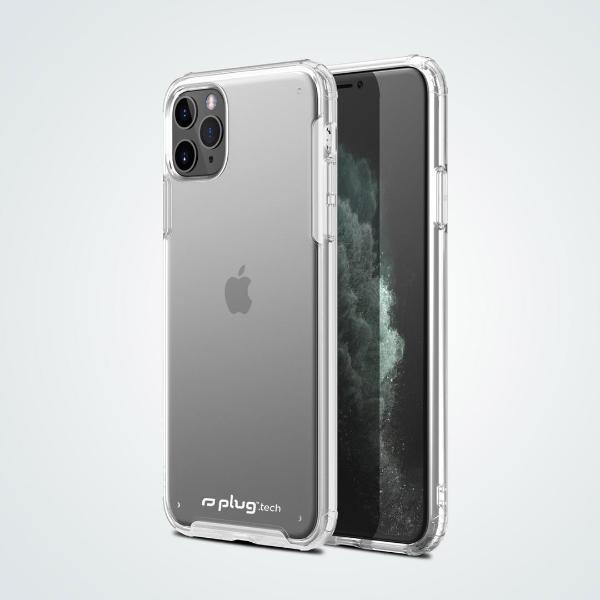 Plug - Funda rígida transparente para iPhone Xr, y 11