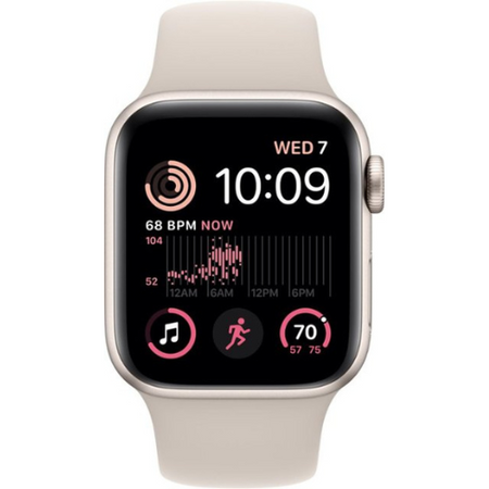 Apple Watch SE 2 44mm, GPS, Alumínio Starlight, Pulseira Esportiva  Starlight - OutletFone